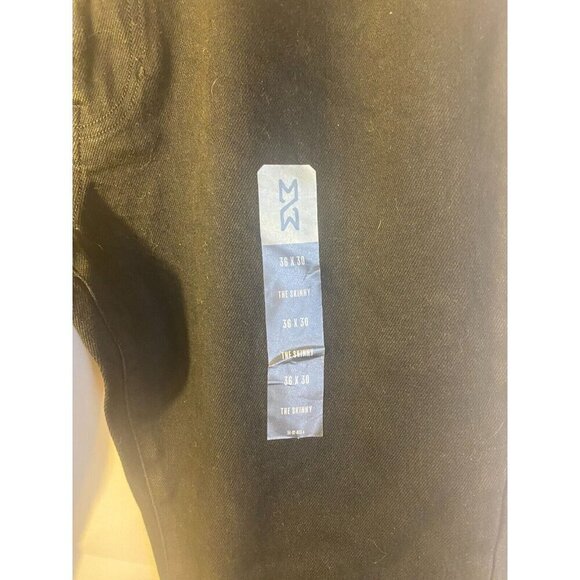 NWT Mutual Weave New Black Mens Skinny Jeans Size 36 x 30 - Picture 2 of 3